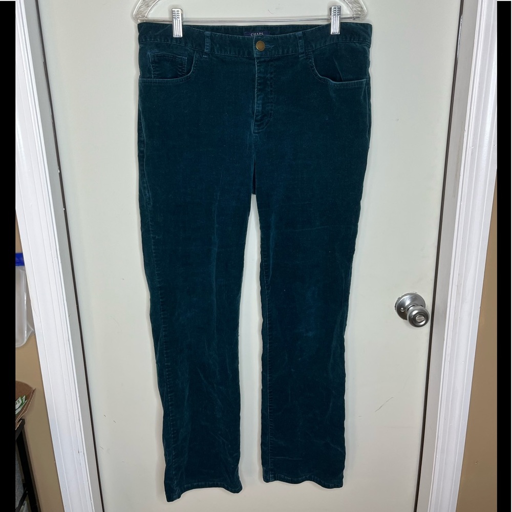 Chaps EST 1978 Blue/Green Cordaroy Jeans pants size 12